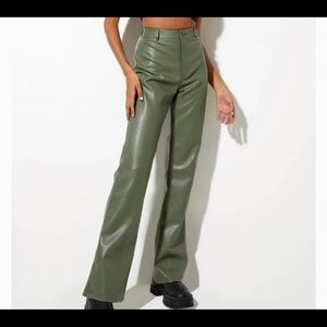 Motel rocks green leather pants size S NEW